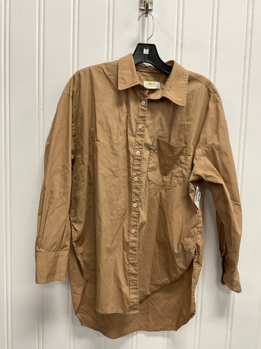 Top Long Sleeve By Maeve In Tan, Size: S