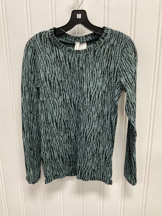 Top Long Sleeve Basic By Athleta In Black & Blue, Size: Xs