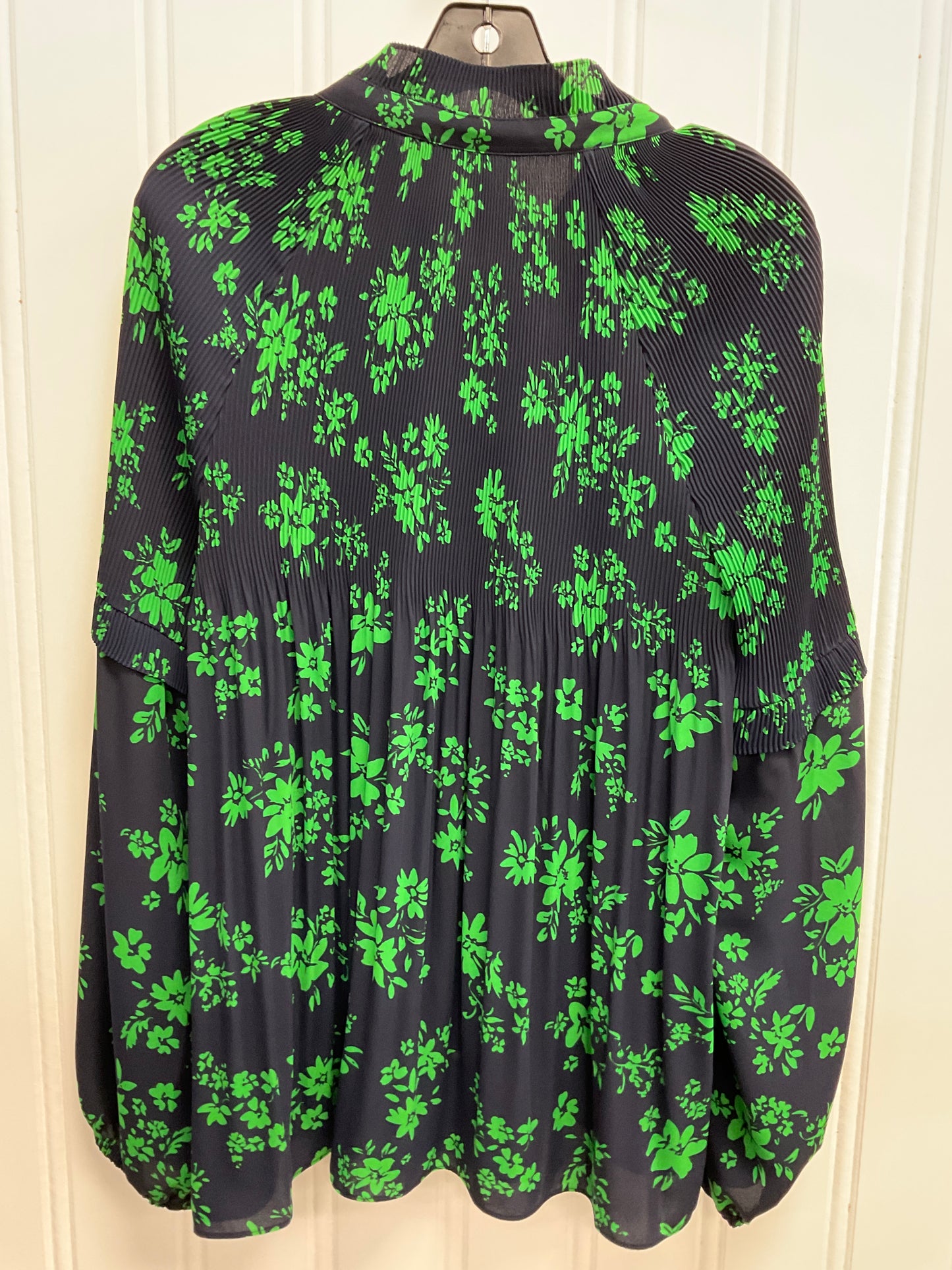 Top Long Sleeve By Lauren By Ralph Lauren In Blue & Green, Size: Xl