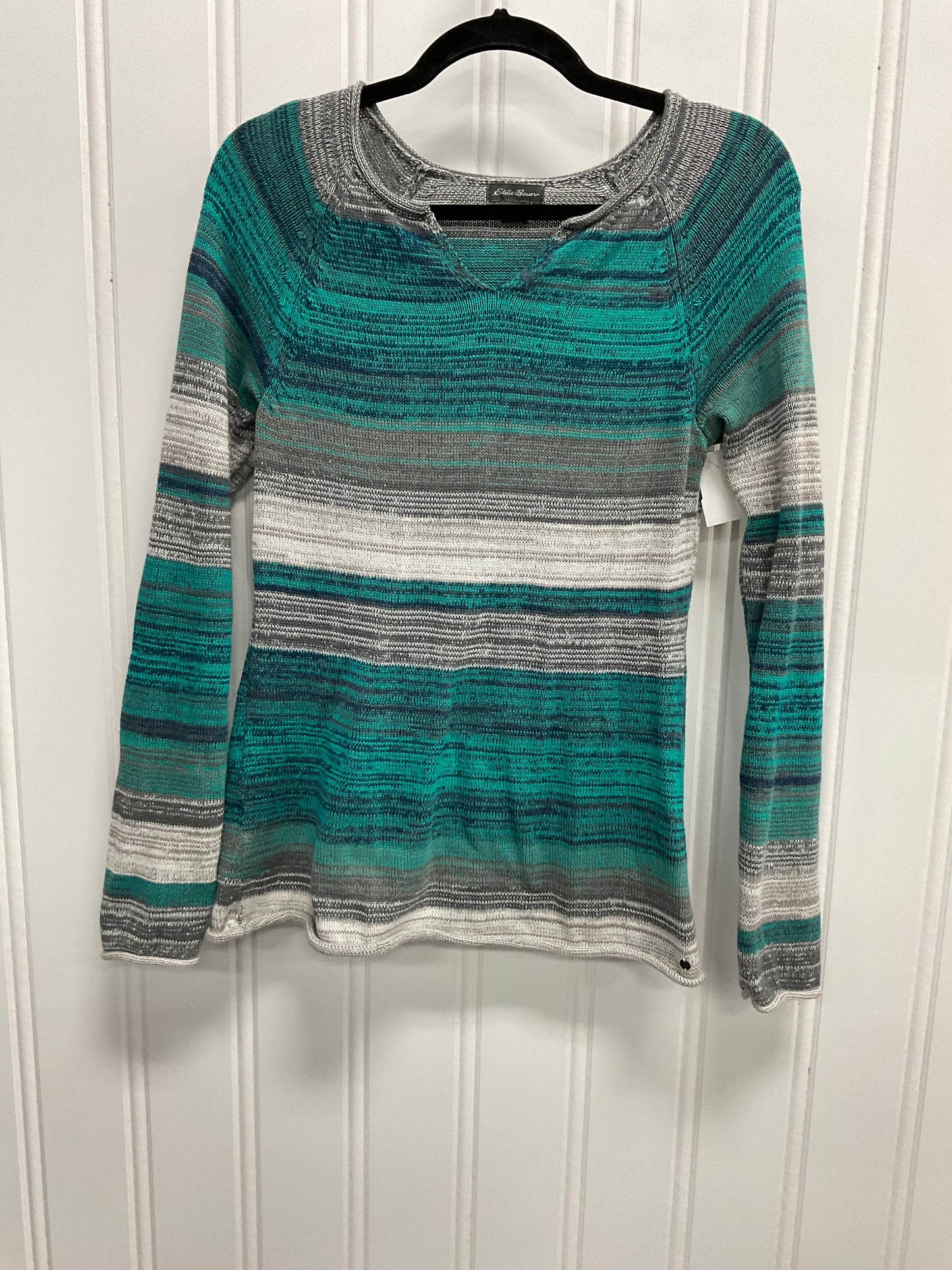 Sweater By Eddie Bauer In Blue & Grey, Size: Xs