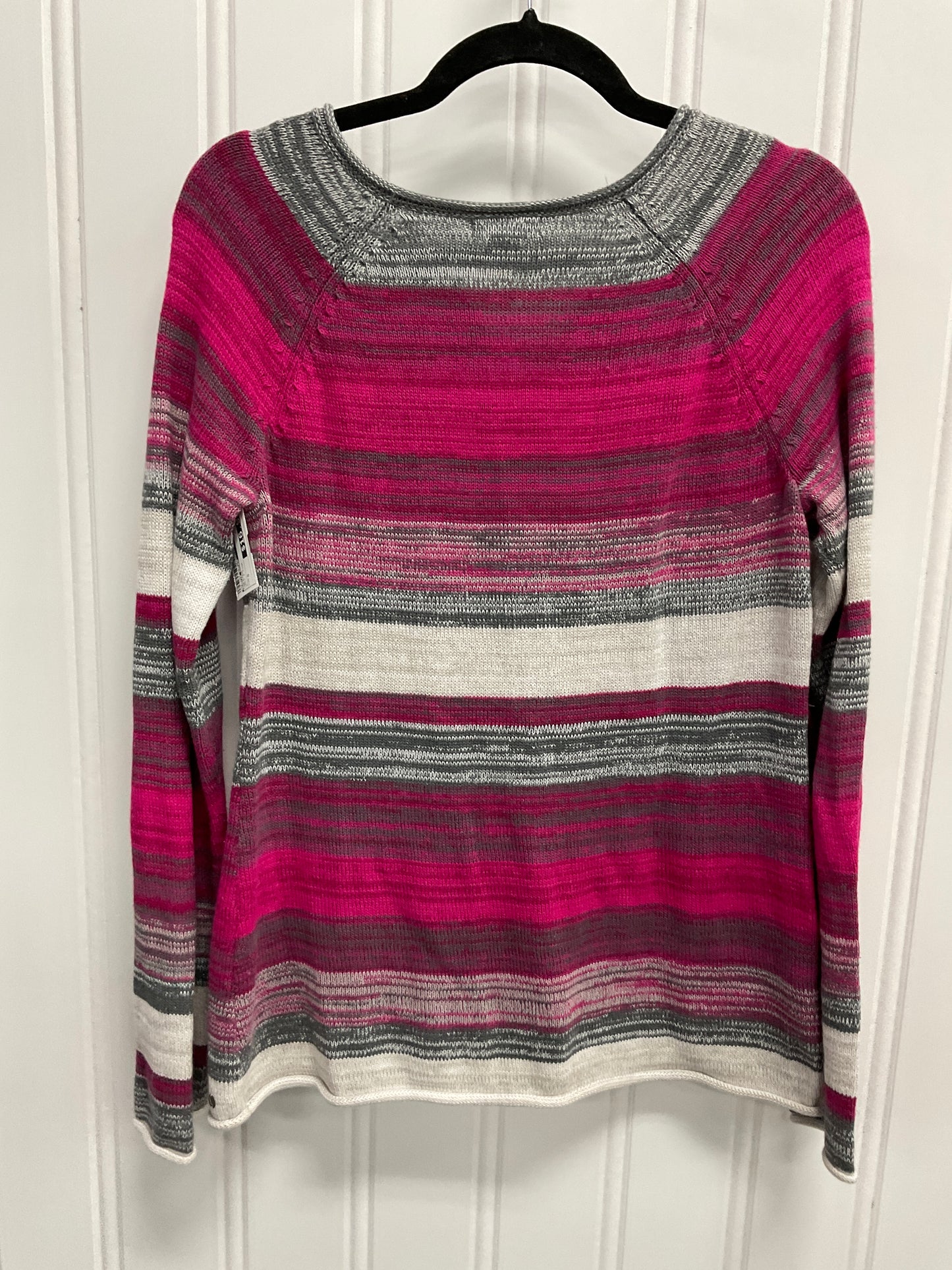 Sweater By Eddie Bauer In Grey & Pink, Size: S