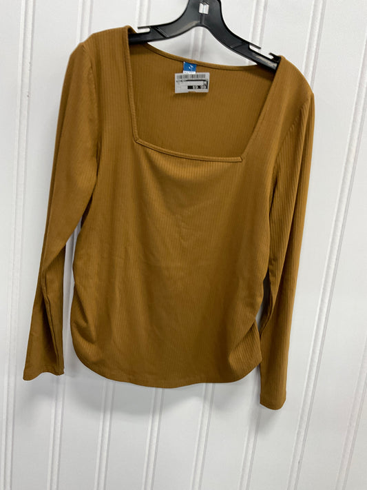 Top Long Sleeve By Old Navy In Tan, Size: L