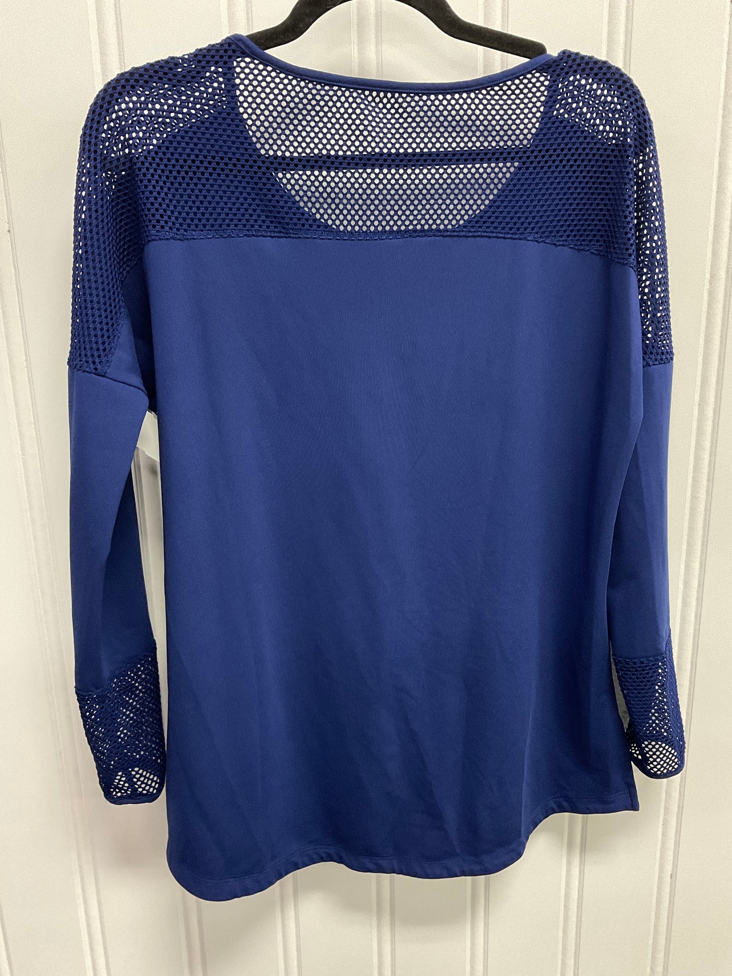 Top Long Sleeve By Puma In Blue, Size: L