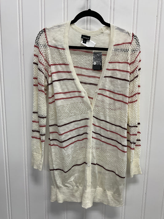 Cardigan By Torrid In Cream & Red, Size: L