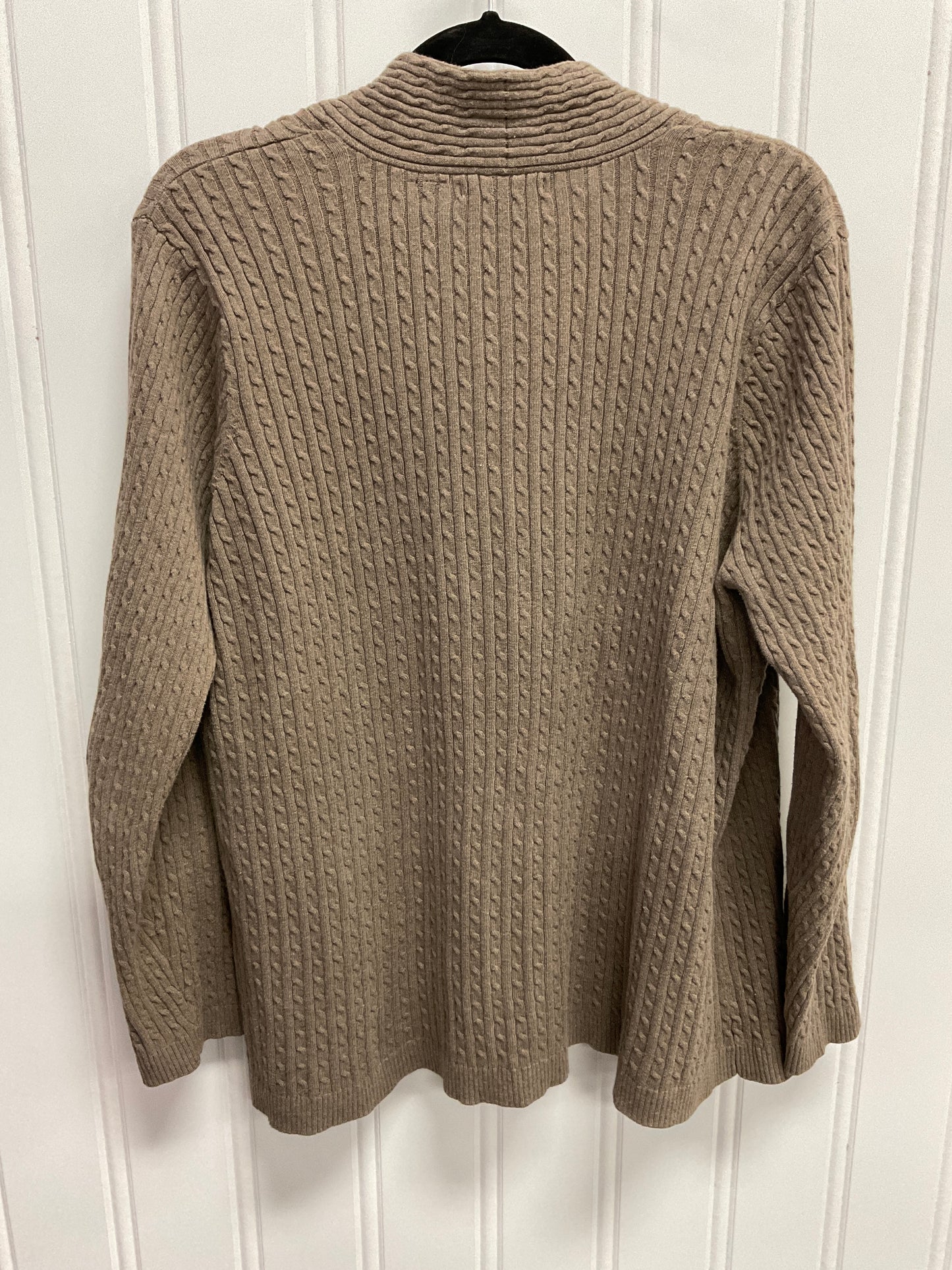 Cardigan By Jeanne Pierre In Brown, Size: Xl