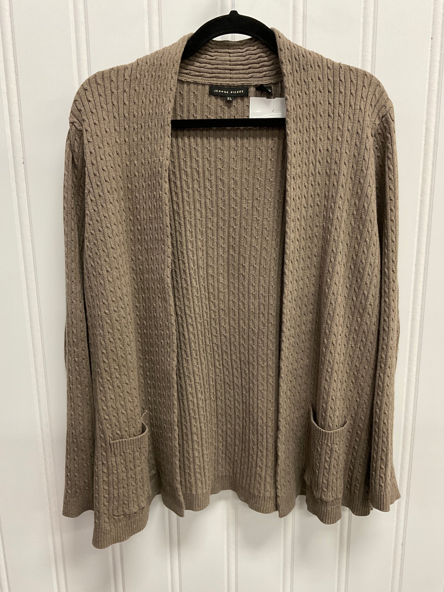 Cardigan By Jeanne Pierre In Brown, Size: Xl