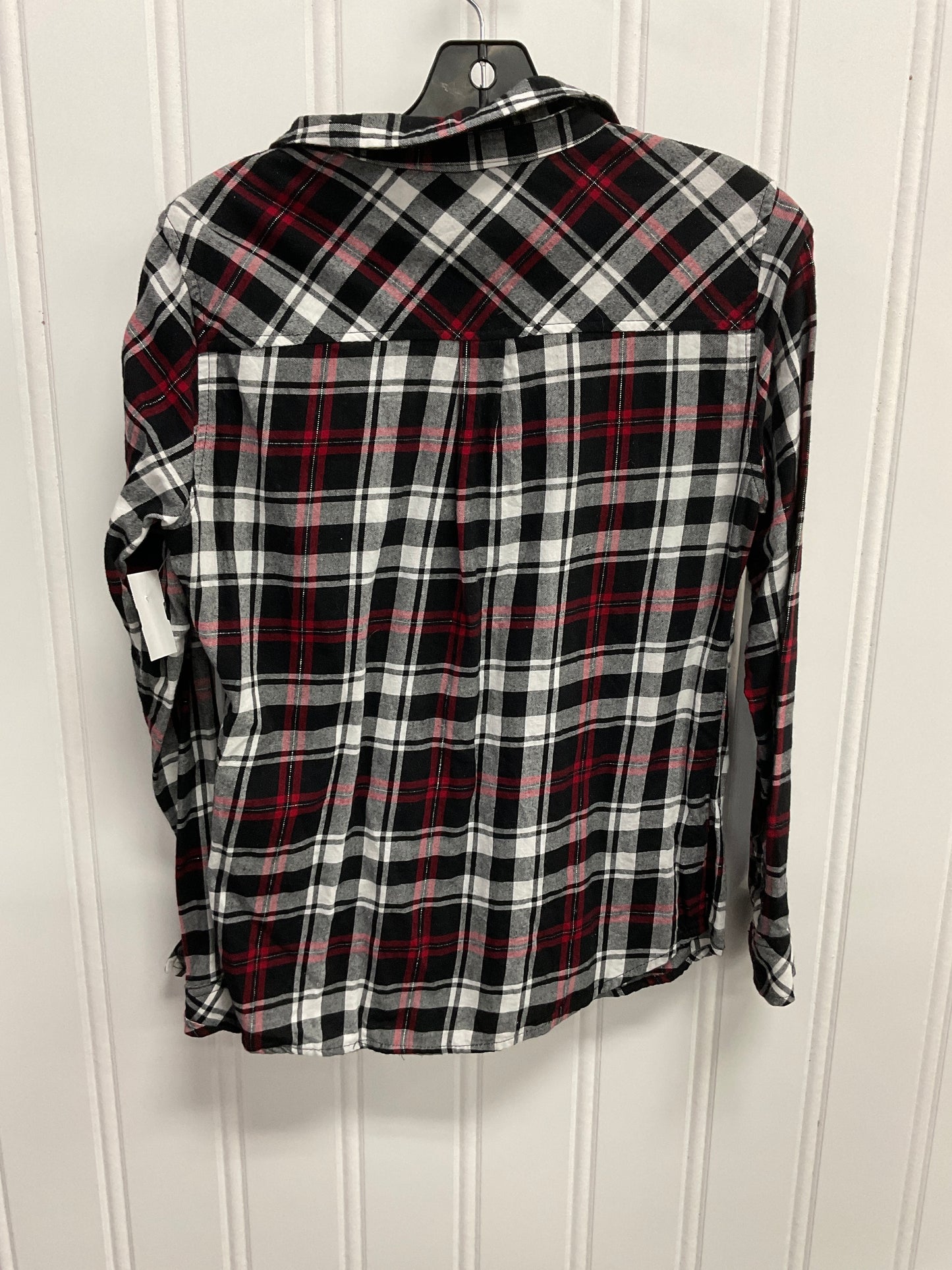 Top Long Sleeve By Croft And Barrow In Plaid Pattern, Size: S