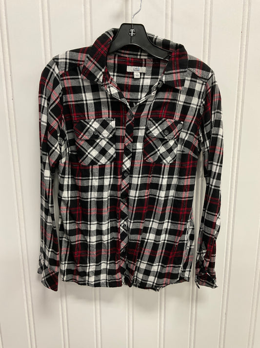 Top Long Sleeve By Croft And Barrow In Plaid Pattern, Size: S