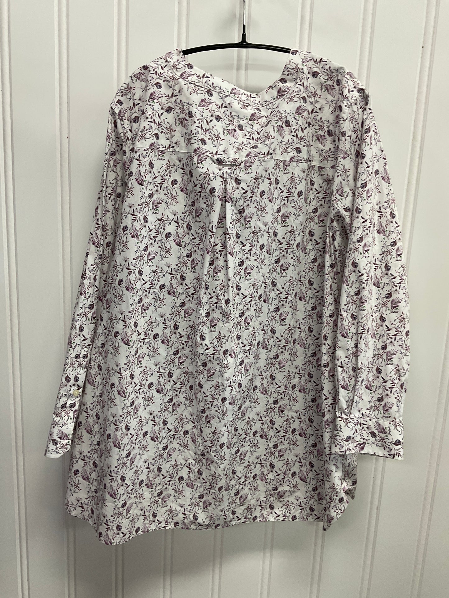 Top Long Sleeve By Duluth Trading In Floral Print, Size: 4x