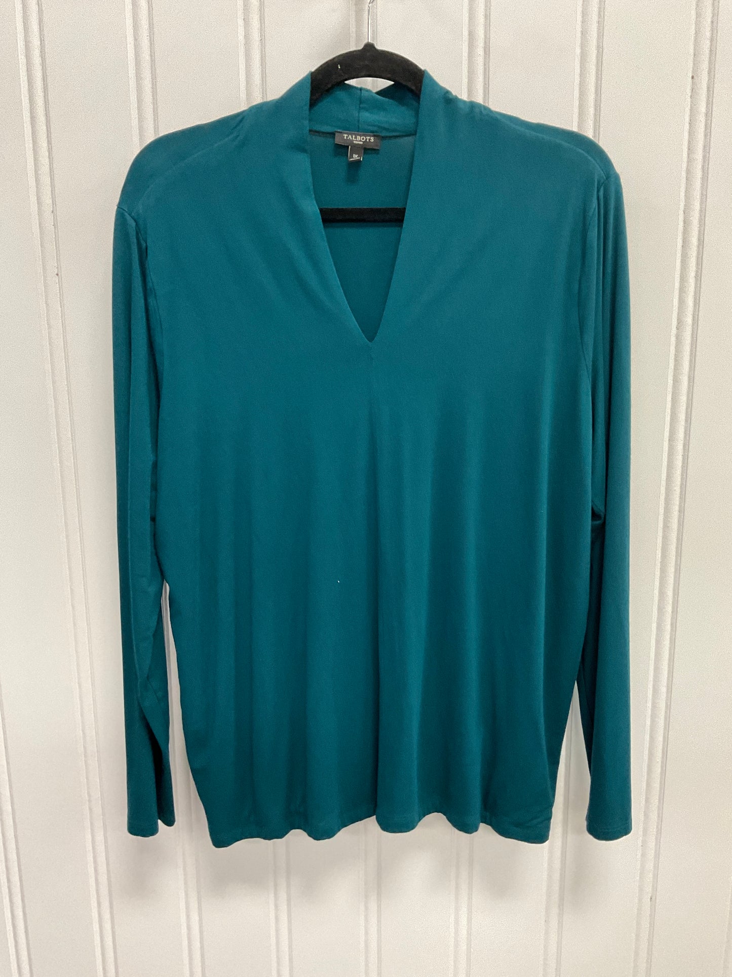 Top Long Sleeve By Talbots In Teal, Size: 1x