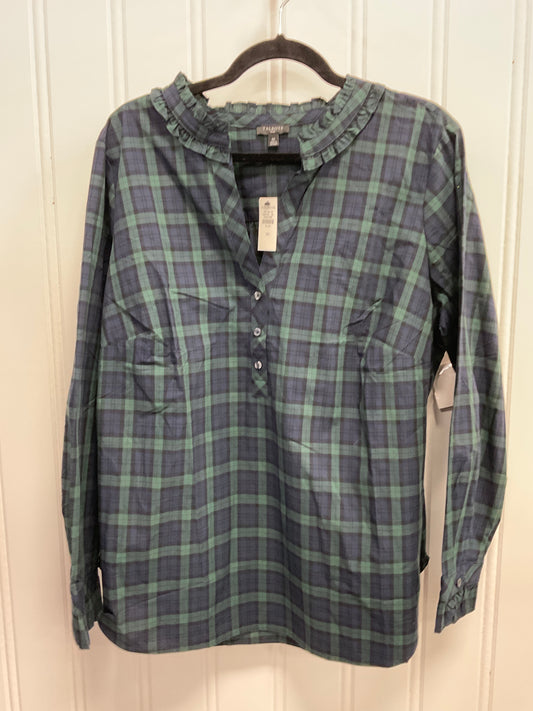 Top Long Sleeve By Talbots In Blue & Green, Size: 1x