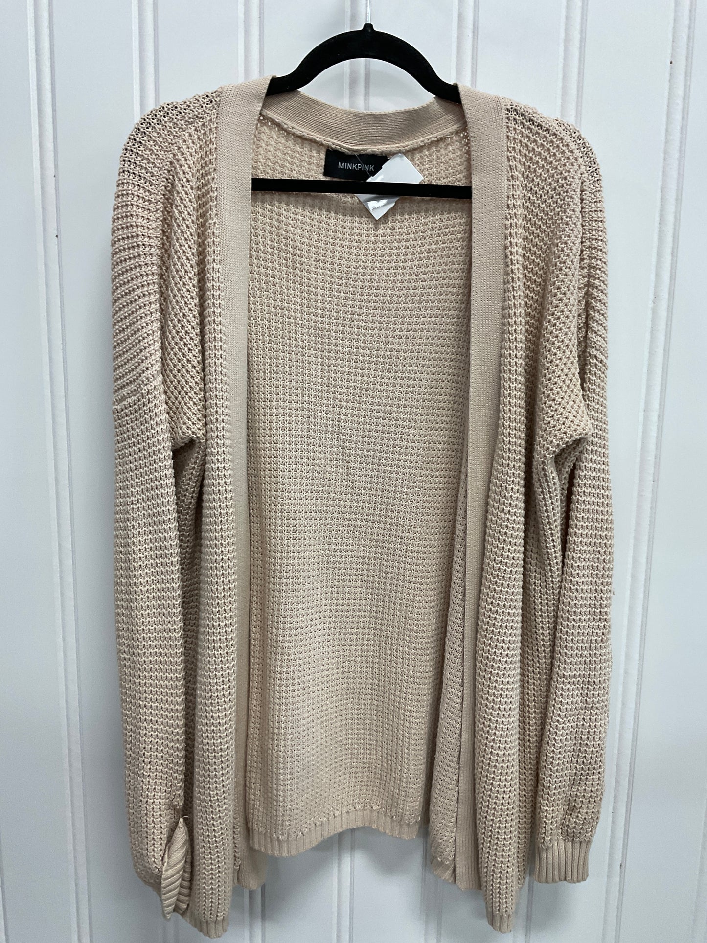 Cardigan By Minkpink In Beige, Size: L