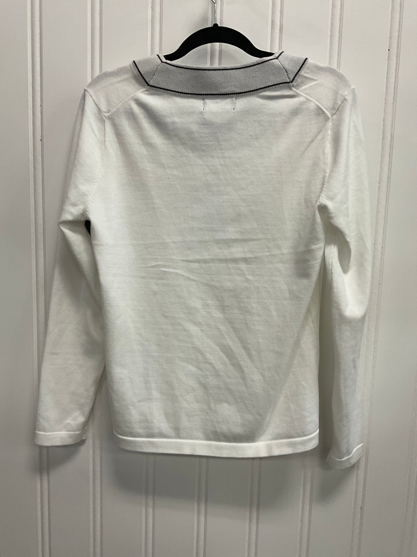 Sweater Designer By Karl Lagerfeld In White, Size: M