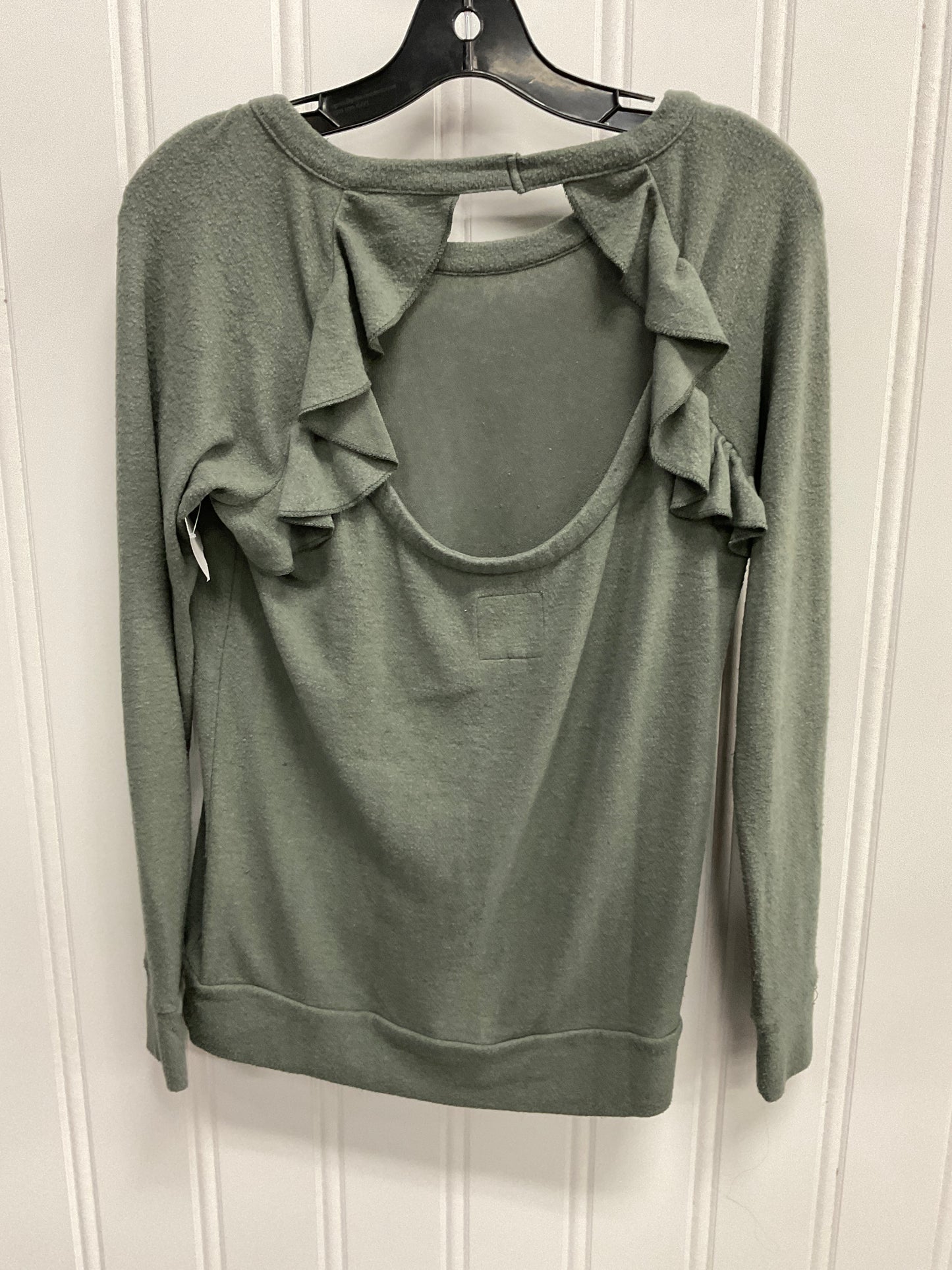 Top Long Sleeve By Chaser In Green, Size: S