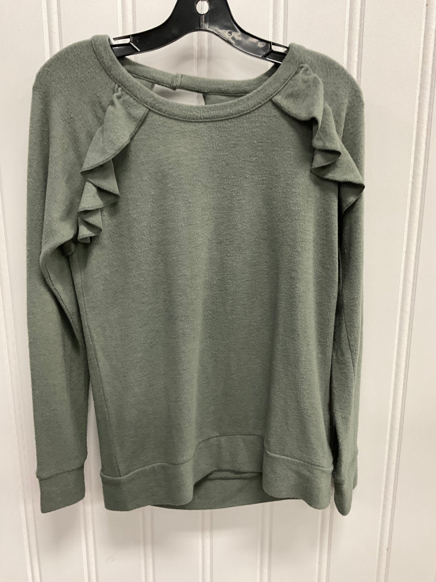 Top Long Sleeve By Chaser In Green, Size: S