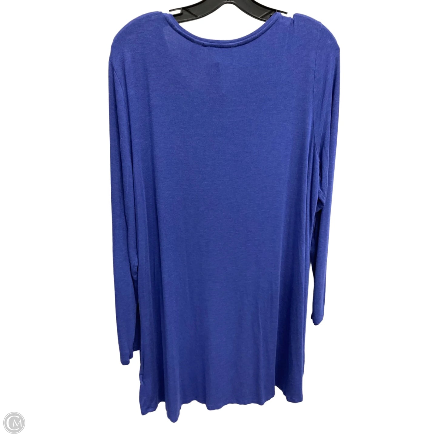 Tunic Long Sleeve By H For Halston In Blue, Size: Xl
