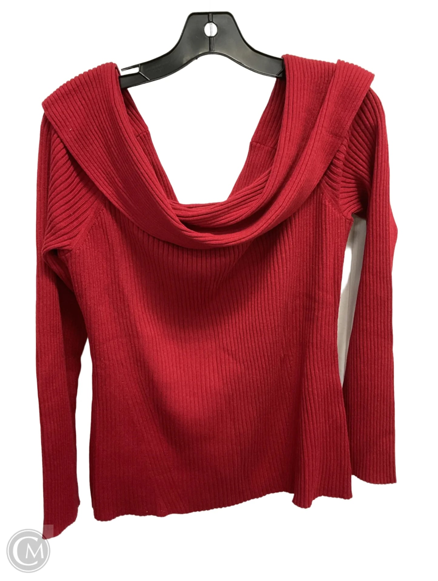 Top Long Sleeve By Banana Republic In Red, Size: L