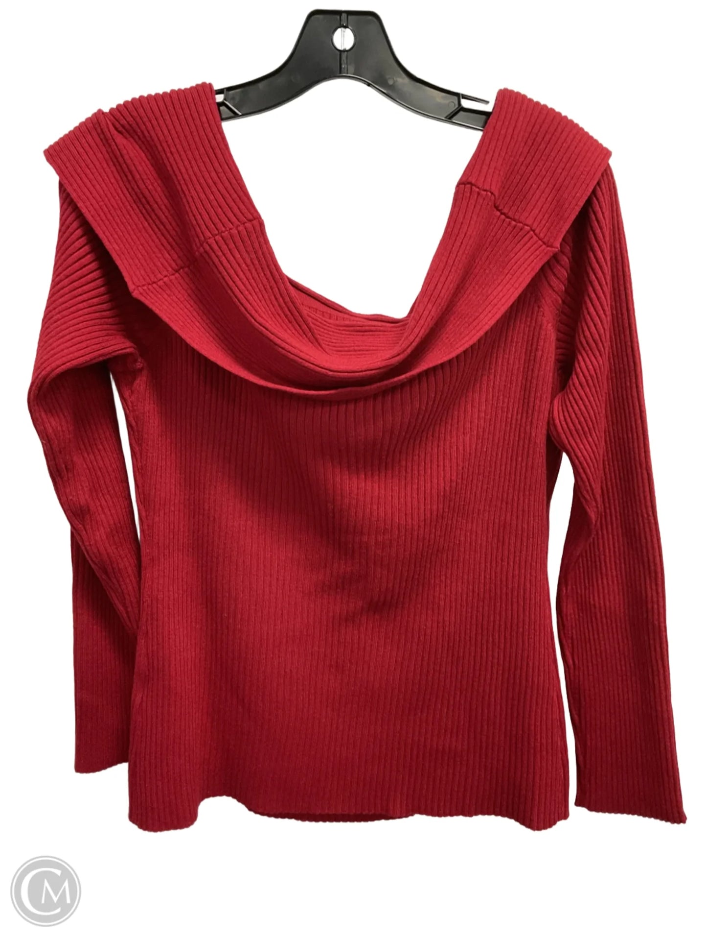 Top Long Sleeve By Banana Republic In Red, Size: L