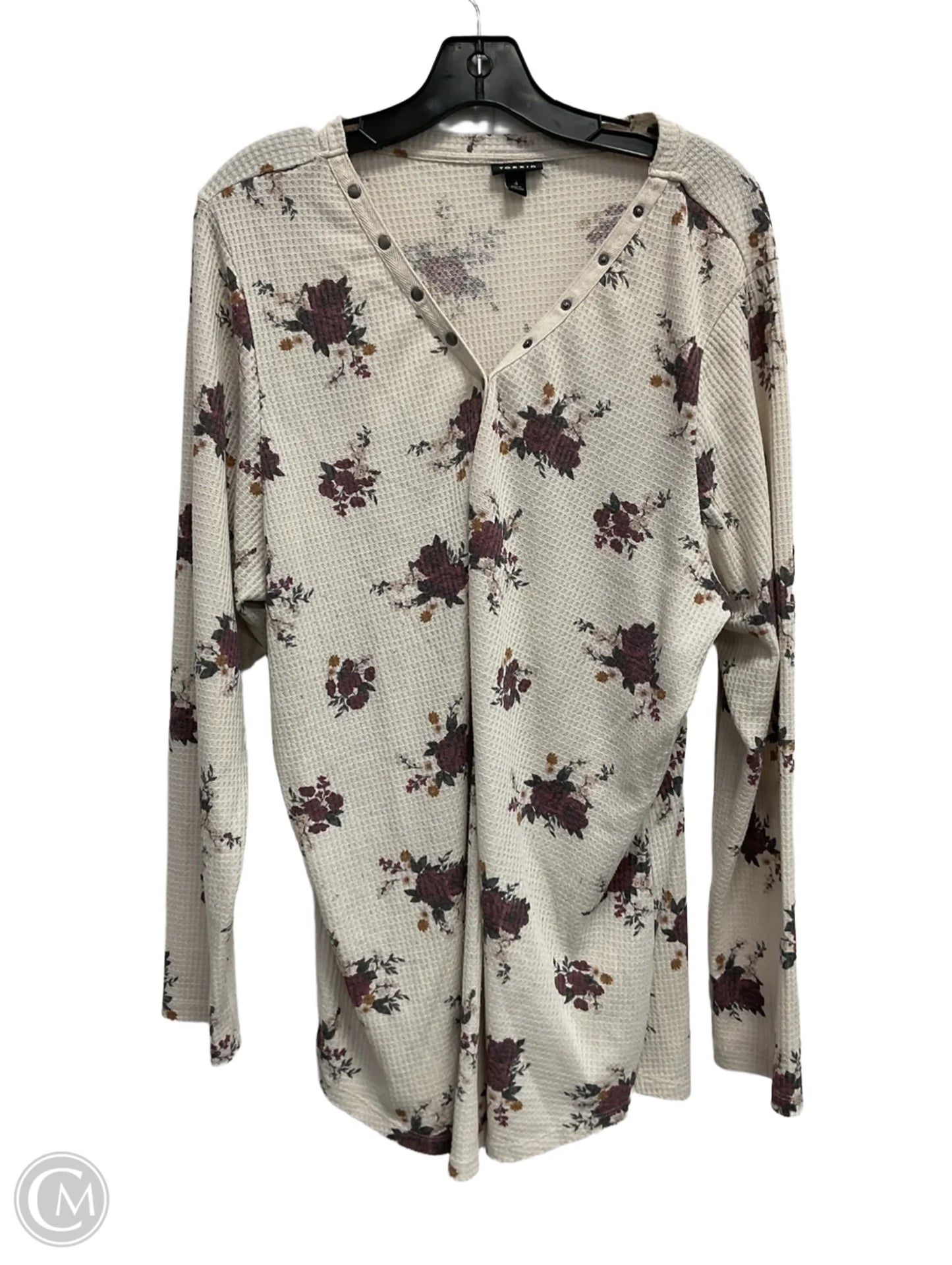 Top Long Sleeve By Torrid In Floral Print, Size: 4x