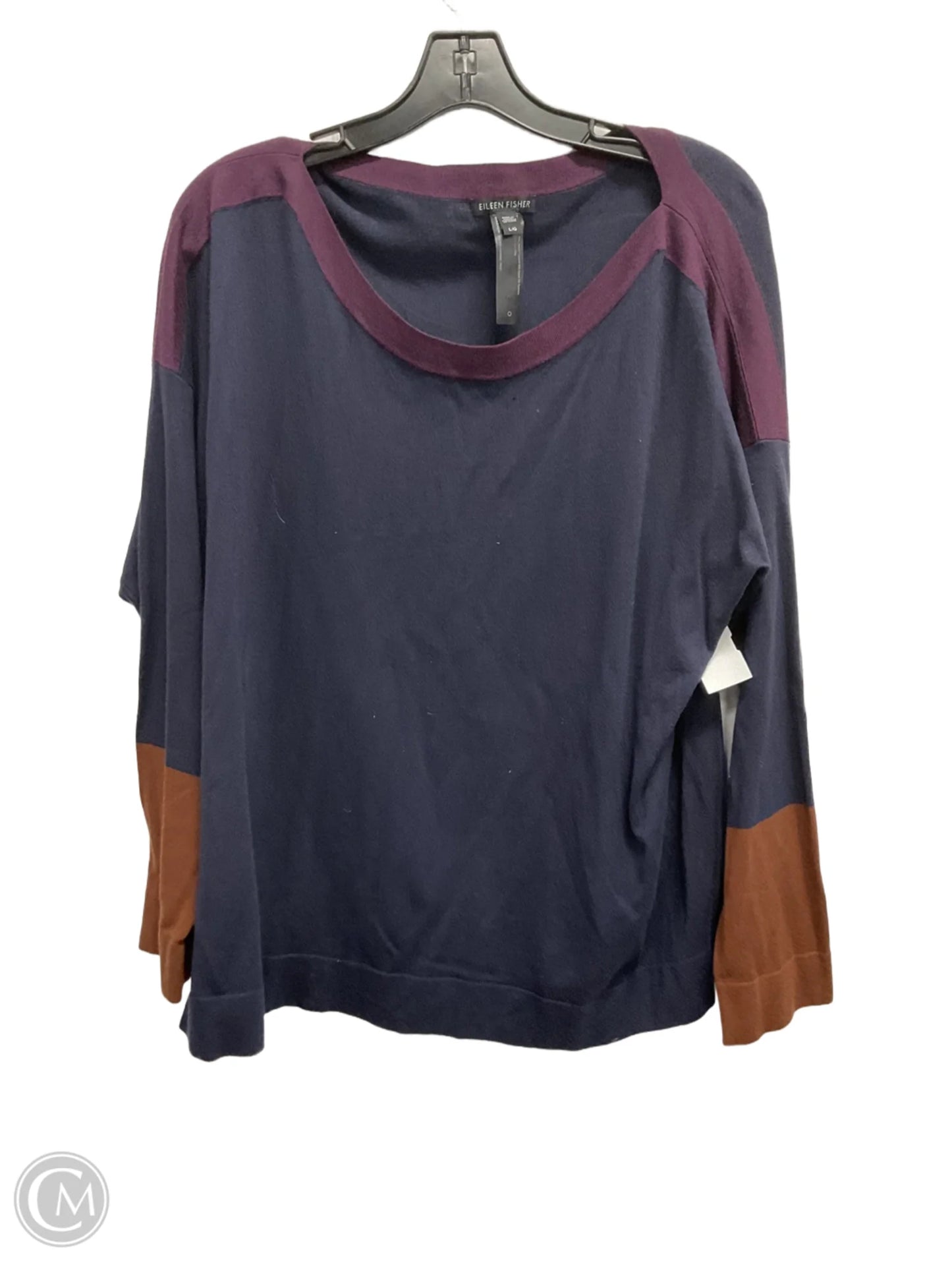 Top Long Sleeve By Eileen Fisher In Multi-colored, Size: L