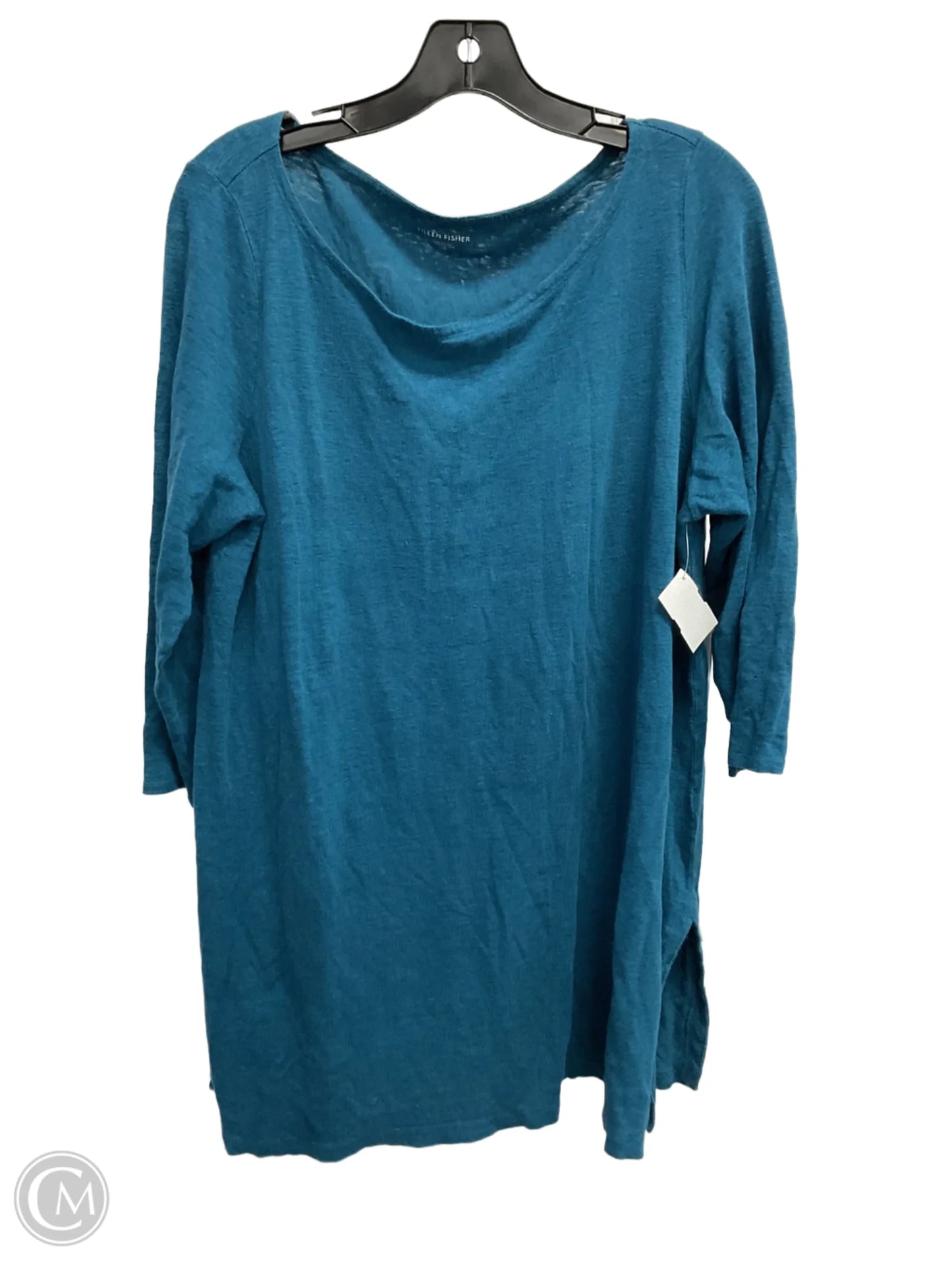 Top Long Sleeve By Eileen Fisher In Blue, Size: L