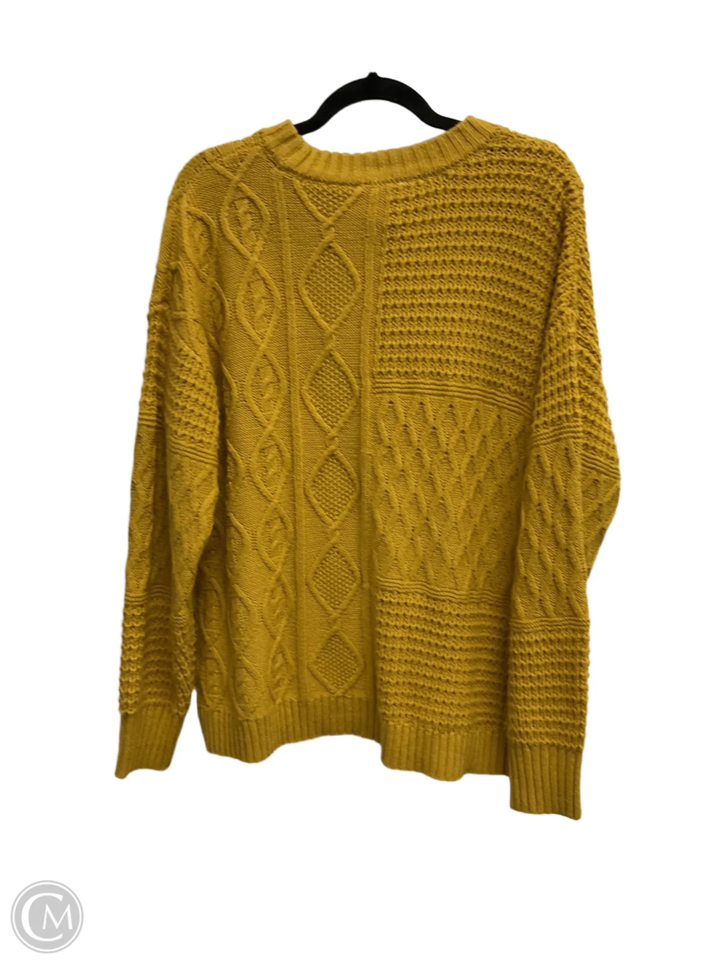 Sweater By Time And Tru In Yellow, Size: L