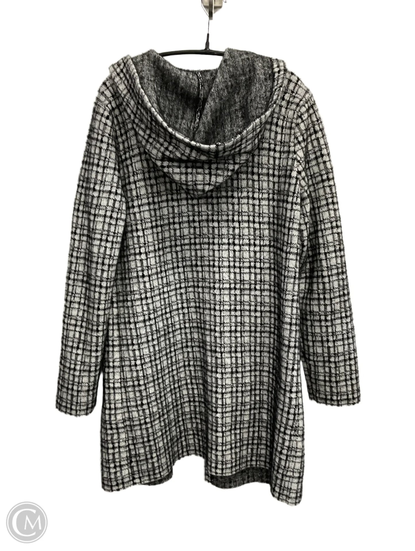 Cardigan By Clothes Mentor In Black & Grey, Size: L