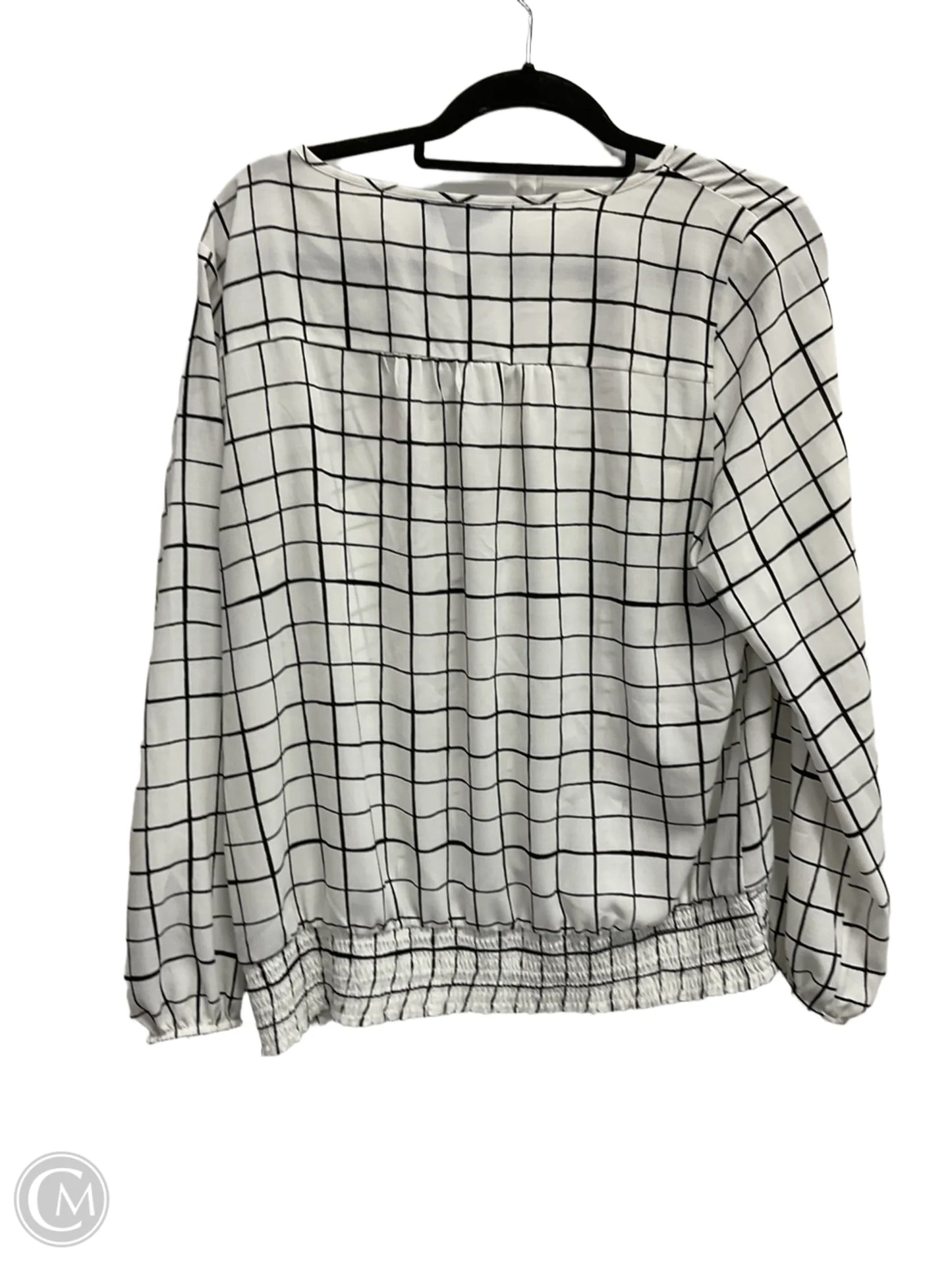 Top Long Sleeve By Apt 9 In Black & White, Size: L