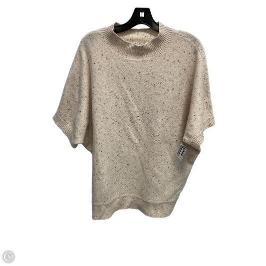 Sweater Short Sleeve By Loft In Tan, Size: S