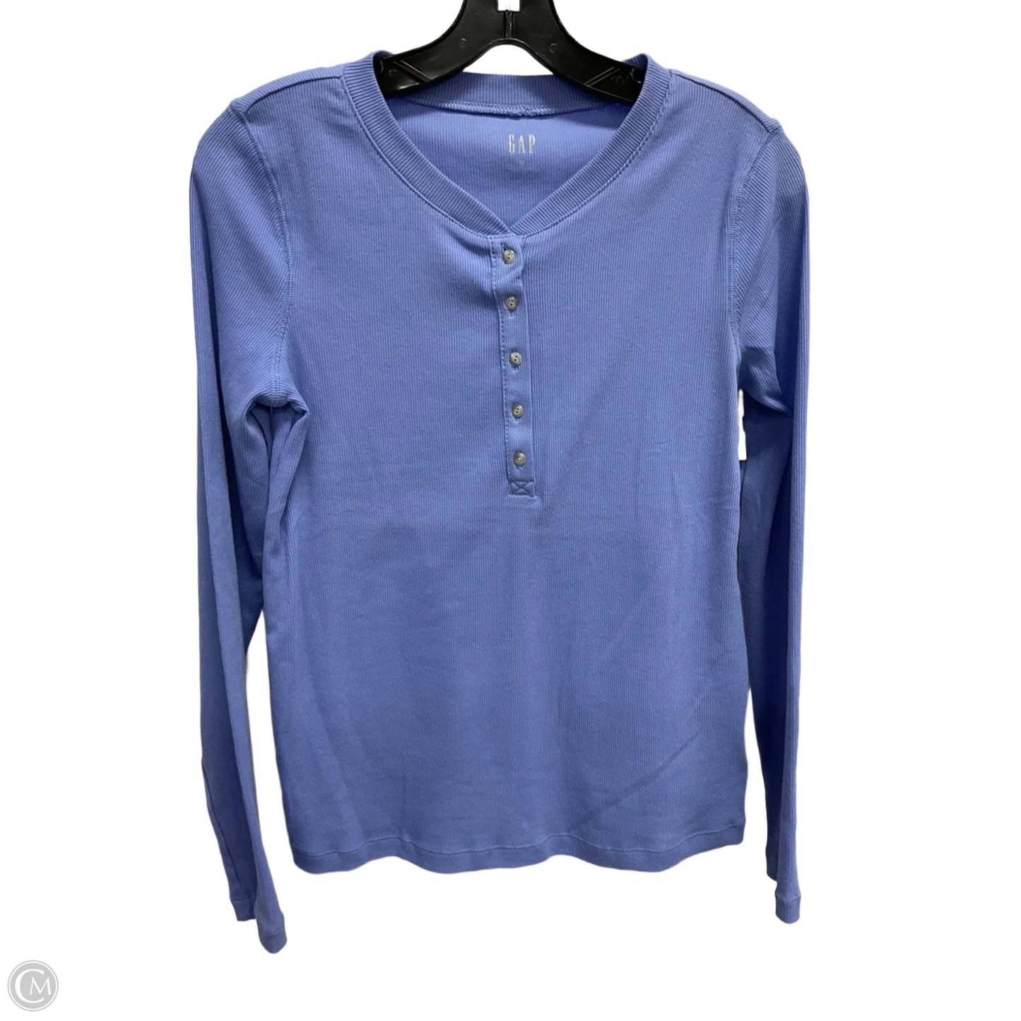 Top Long Sleeve Basic By Gap In Blue, Size: Xs