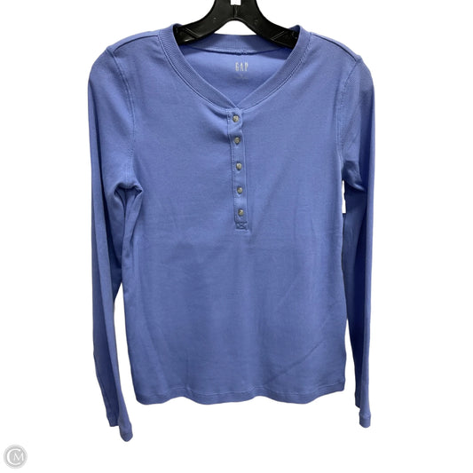 Top Long Sleeve Basic By Gap In Blue, Size: Xs