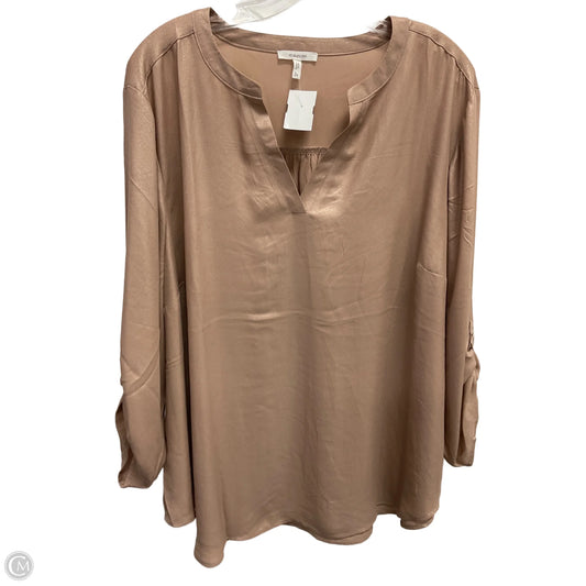 Top Long Sleeve By Maurices In Rose Gold, Size: 2x