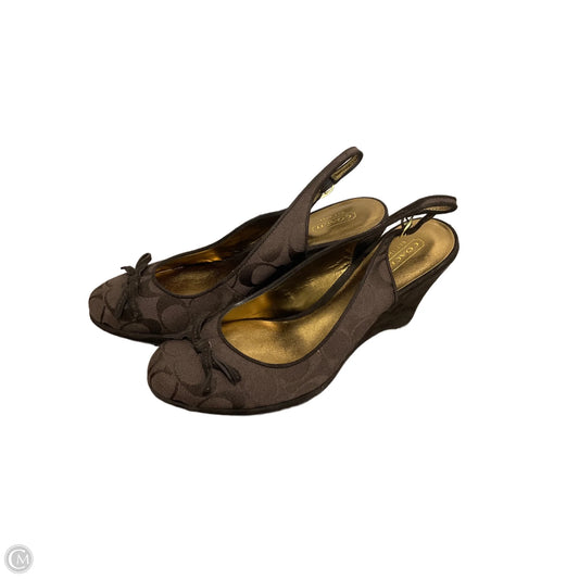 Shoes Designer By Coach In Brown, Size: 9.5
