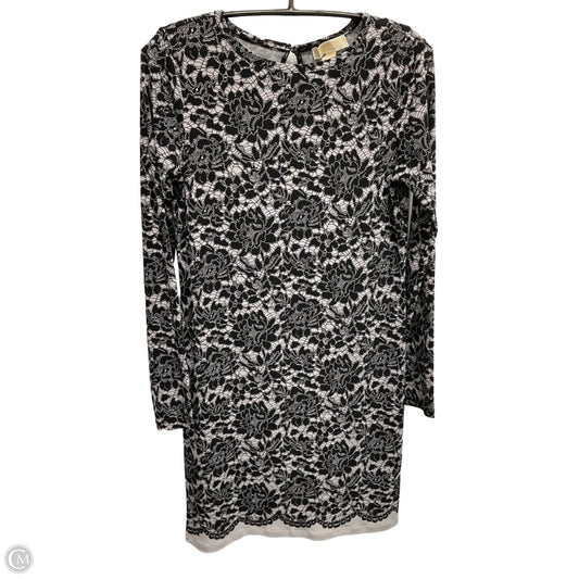 Dress Casual Midi By Michael By Michael Kors In Black & Grey, Size: S