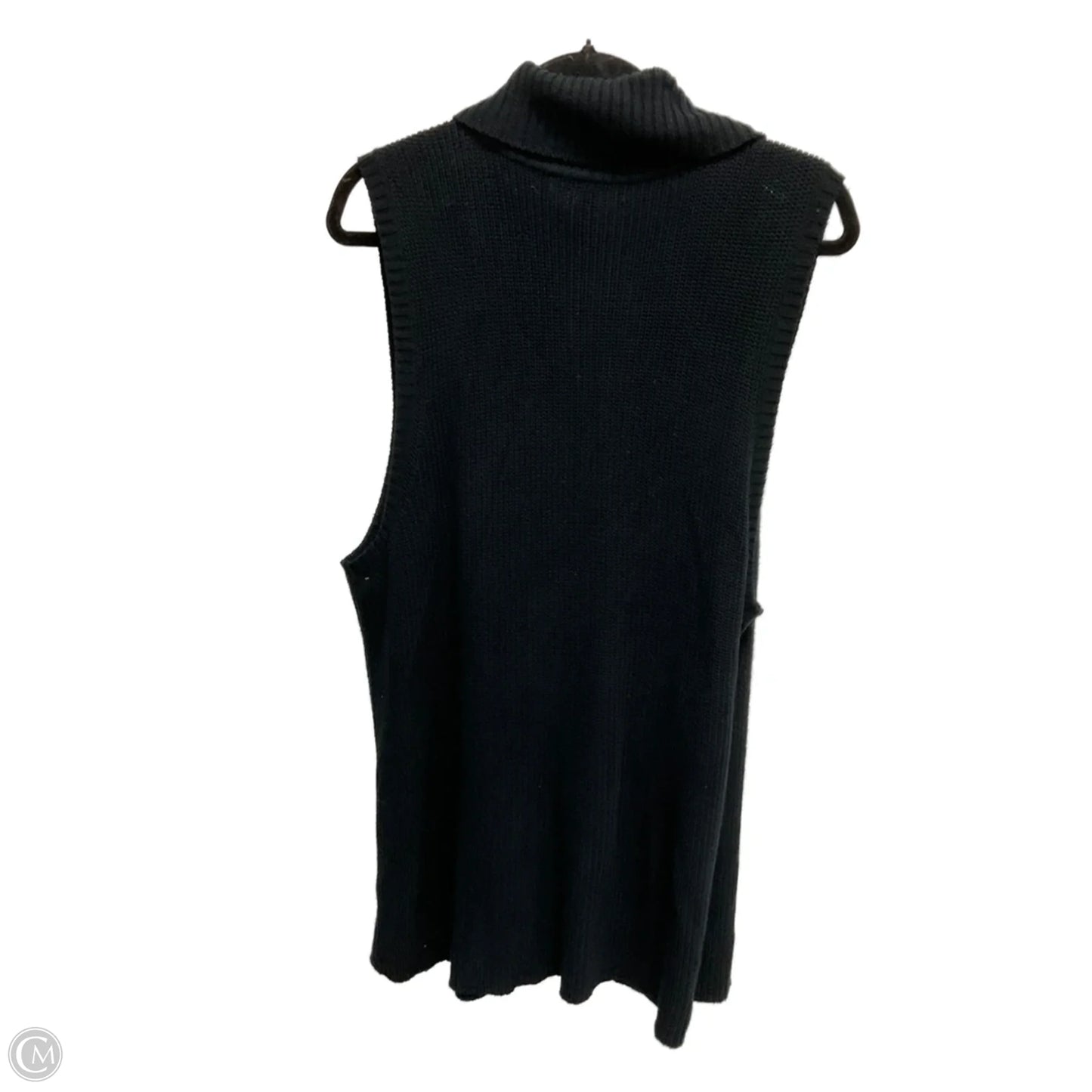 Vest Sweater By Lauren By Ralph Lauren In Black, Size: 2x