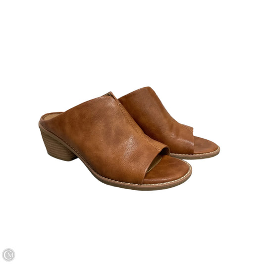 Sandals Heels Block By Sofft In Tan, Size: 6.5