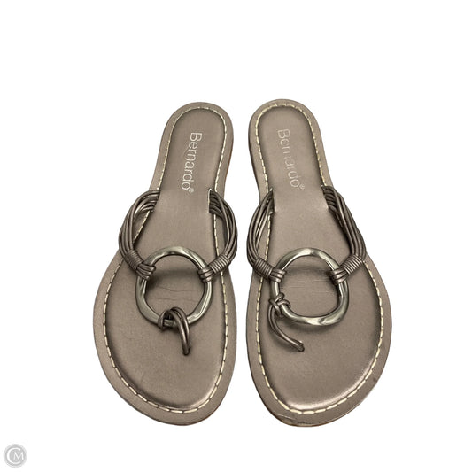 Sandals Flats By Bernardo In Silver, Size: 12