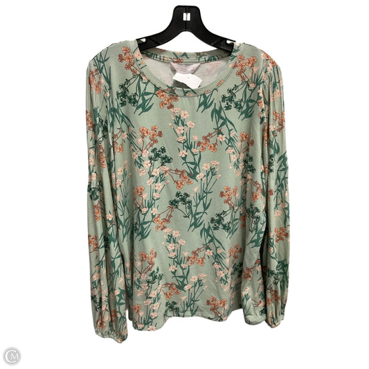Top Long Sleeve By Lc Lauren Conrad In Floral Print, Size: L
