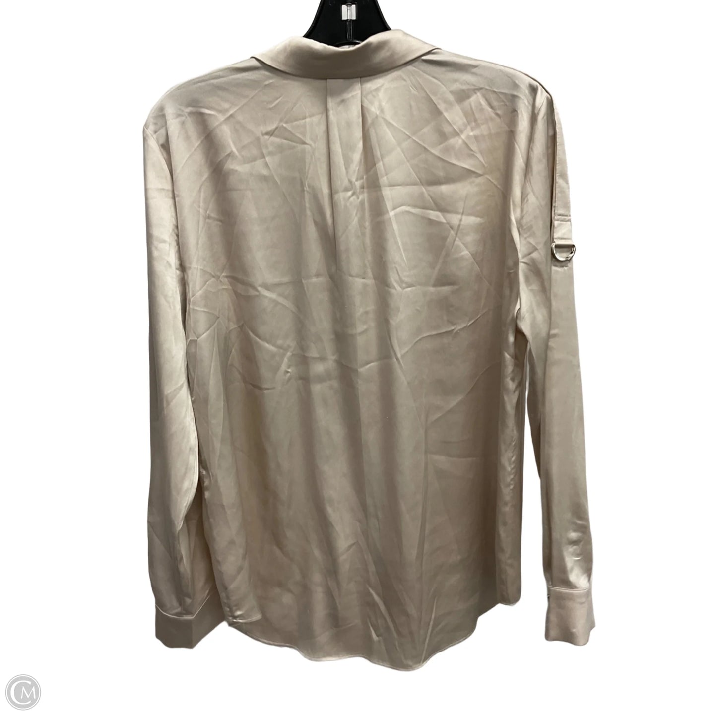 Blouse Long Sleeve By White House Black Market In Ivory, Size: Xs