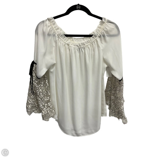 Blouse Long Sleeve By White House Black Market In White, Size: S