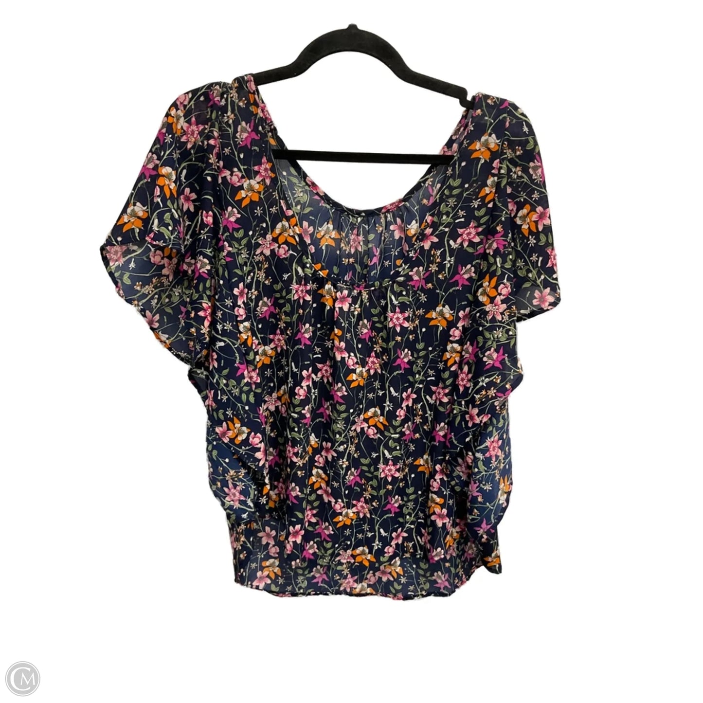 Top Short Sleeve By Maeve In Floral Print, Size: S
