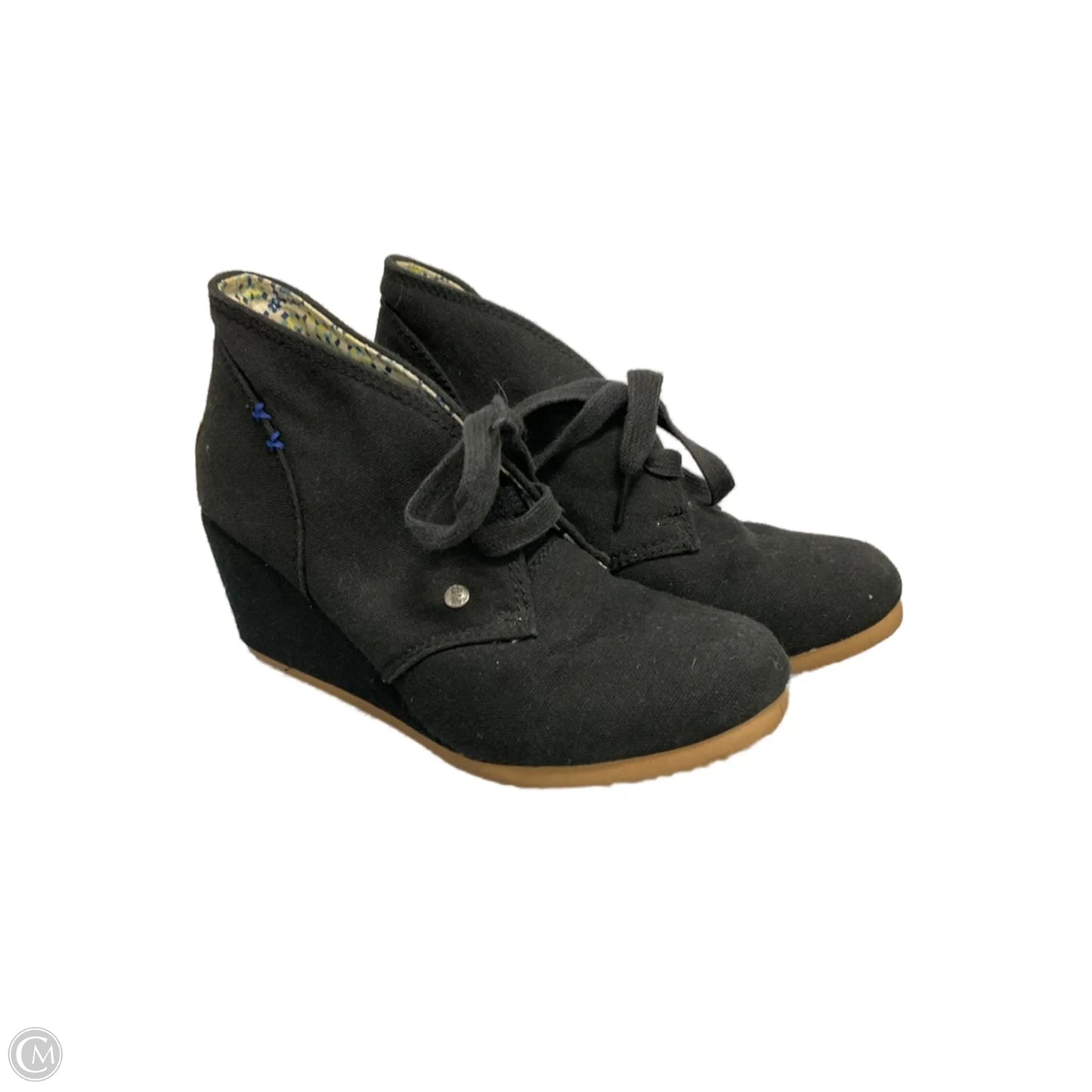 Shoes Heels Wedge By Mad Love In Black, Size: 7