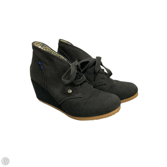 Shoes Heels Wedge By Mad Love In Black, Size: 7