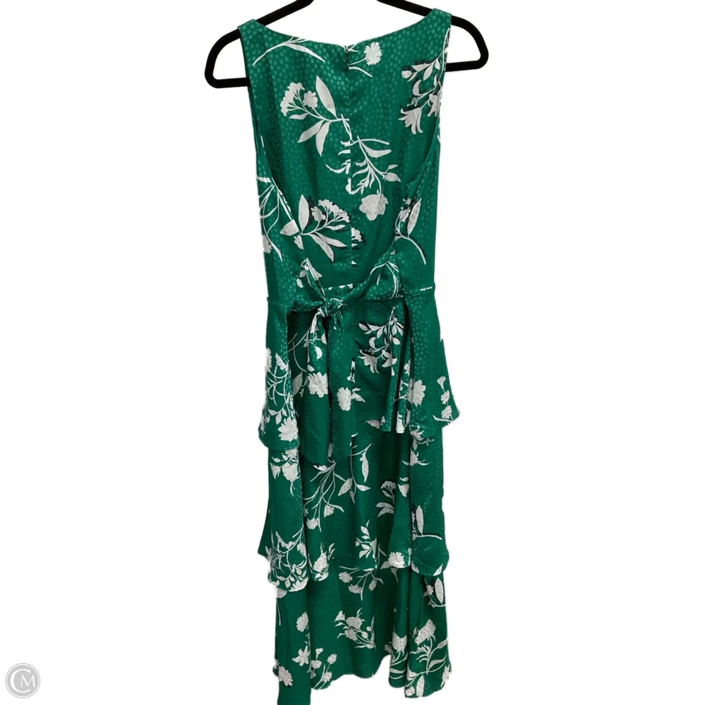 Dress Casual Maxi By Ann Taylor In Green & White, Size: L