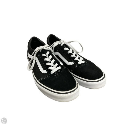 Shoes Sneakers By Vans In Black & Blue, Size: 8.5