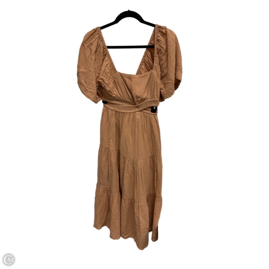 Dress Casual Midi By Elan In Tan, Size: S