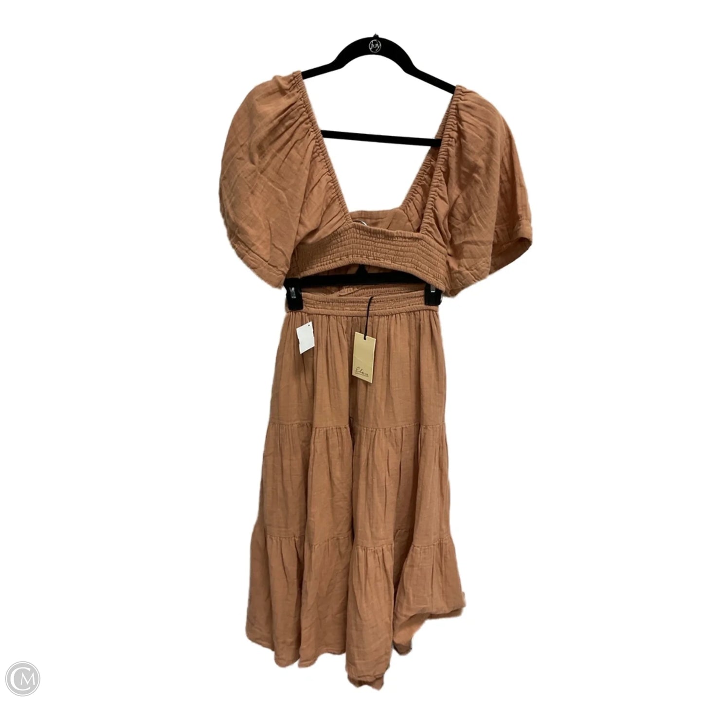 Dress Casual Midi By Elan In Tan, Size: S