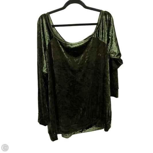 Top Long Sleeve By Torrid In Green, Size: 4x