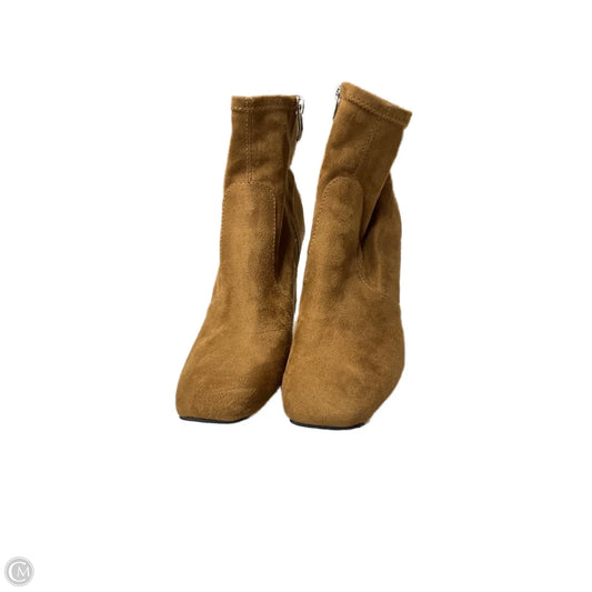 Boots Ankle Heels By Liz Claiborne In Tan, Size: 8