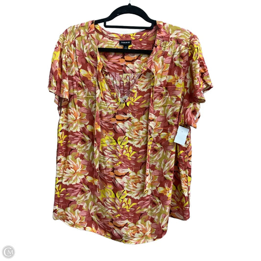 Top Short Sleeve By Torrid In Floral Print, Size: 1x